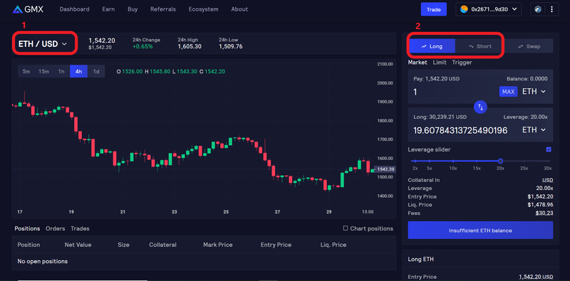 trading perpetual on gmx exchange