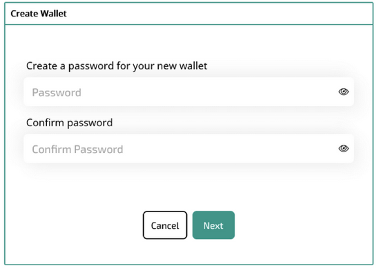 Step 2 create and confirm password