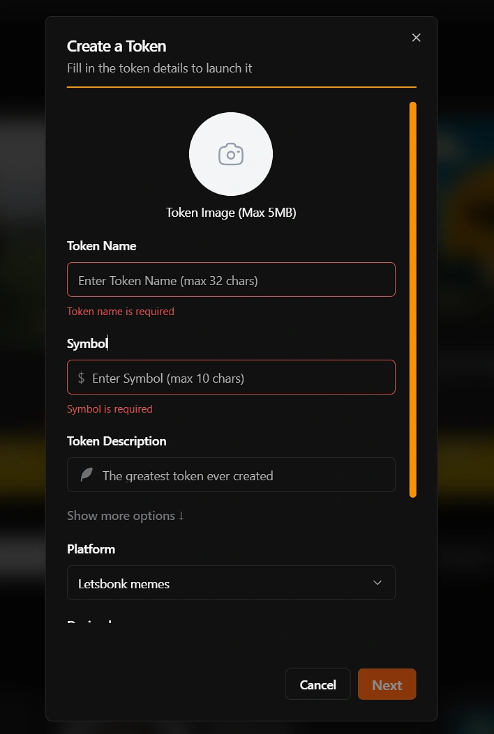 create a token letsbonk
