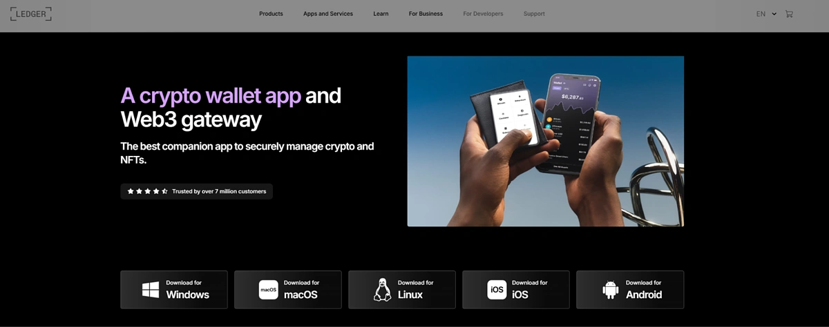 ledger website homepage