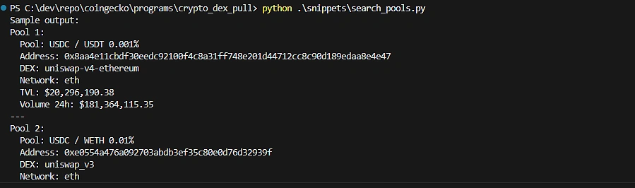 Find DEX Pool Addresses