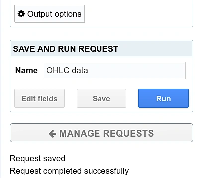 Saving API connector settings